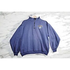 Vintage Notre Dame Pro Player Quarter Zip Sweatshirt – Size Medium Classic navy